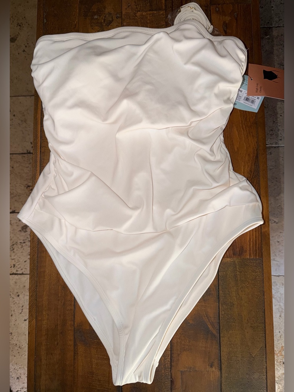Target Women Swim One-Piece Swimsuit Cream